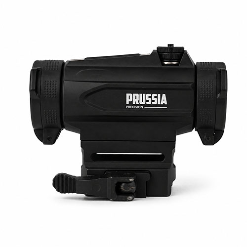 Découvre le Ultra Compact Pistol Red Dot et la lunette 1-10×24 Fiber LPVO SFP de PRUSSIA PRECISION, parfaits pour une visée rapide et précise en toutes conditions.